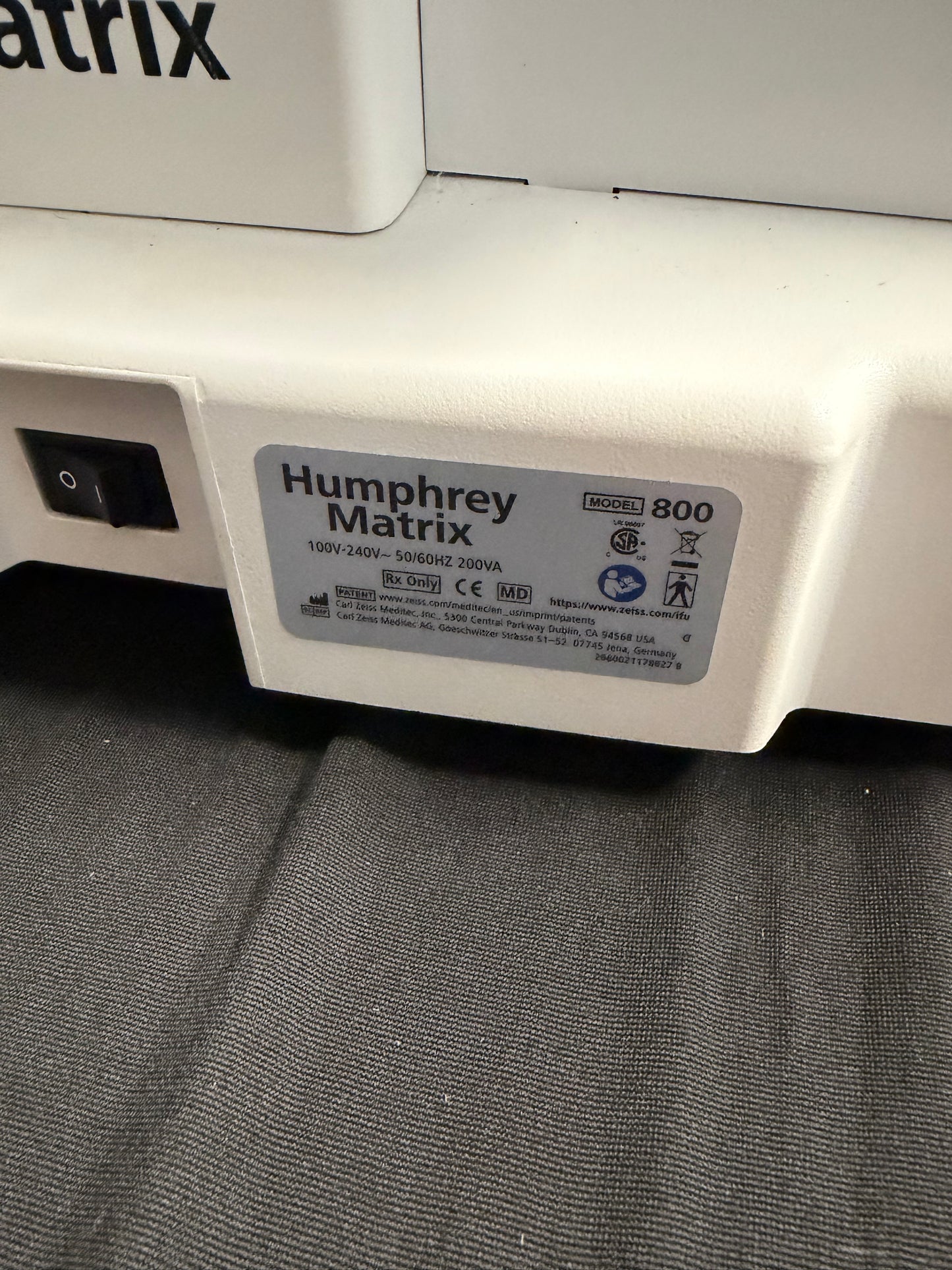 Zeiss Humphrey Matrix 800